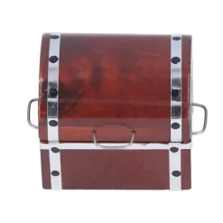 Kistor & Koffertar>1 12 Skala Dockskåp Förvaringslåda Silverkant Hög Simulering Miniatyr Trälåda Stor Storlek