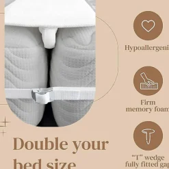 ESTONE Sängar>20 cm Bed Bridge Madrass Connector för att göra två enkelsängar till King Wedge Madrass med madrassrem kompatibel med gästvardagsrummet -ge