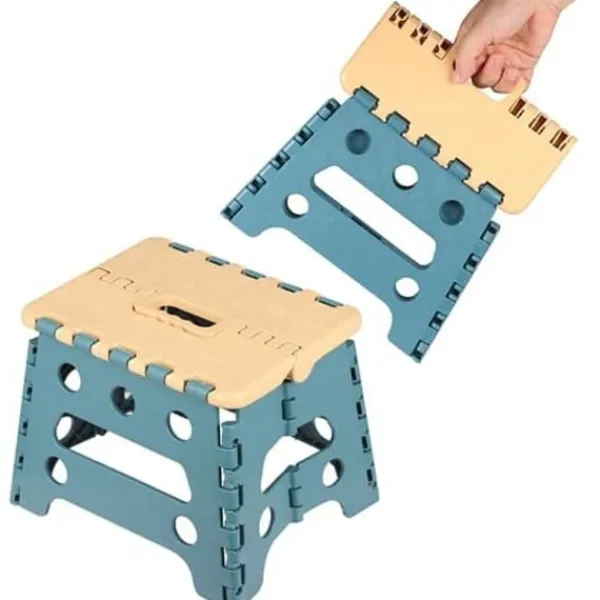 Pallar>18 cm hög - Bärbar pall i blå plast för barn och vuxna - H yoyo