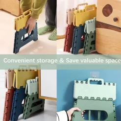 Pallar>(21 cm höjd - Blå) Plastbarstol för barn och vuxna