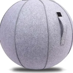 Kontorsmöbler>65 cm Sittboll för kontor, sovsal och hem, Pilates träningsboll med överdrag, lättviktig, självstående, ergonomisk, hållningsaktiverande träning