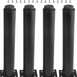 Småbord>(25-42 cm, svart) Set med 4 robusta justerbara möbelben i metall-FF-
