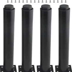 Balkongmöbler>(25-42 cm, svart) Set med 4 robusta, justerbara möbelben i metall