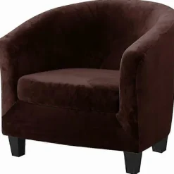 Fåtöljer>2 Delar Sammet Fåtöljöverdrag med Avtagbart Mjukt Stretch Sittdynöverdrag Fåtöljöverdrag Soffa Möbelskydd för Vardagsrum Cl