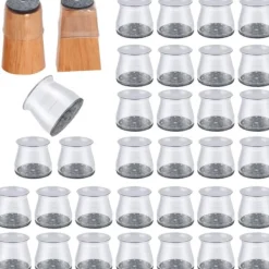 EDO MART Stolar>32 delar Stolbenskydd, Stolsbenskydd, klar silic