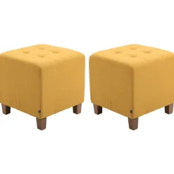 BellaFurn Sittpuffar>2 -deluppsättning av moderna sittpallar - Poufs - Extra sittplats för gäster