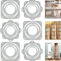 Balkongmöbler>360 graders skivspelare 6 stycken metall Lazy Susan skivspelare Lazy Susan TV skivspelare 4 fyrkantig skivspelare kullager svängplatta för kontorsmöbler | Fyndiq