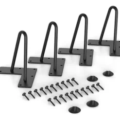 Matbord>4 Hårnålsben 4ST Solida Bordsben för Möbelben med Skyddsfötter, 9MM Dia Soffbordsben, Stolsben, Skåp, Soffa 10cm