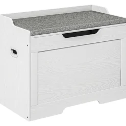 Northio Sittpuffar>103 liters förvaringsbox med lock, sits, sittkista med förvaringsutrymme, avtagbar sittdyna, för vardagsrum, sovrum, vit