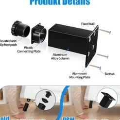 Köksö>60 mm Köksmöbelben 4 st Justerbara bordsben med bred a