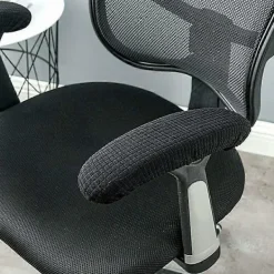 Stolar>1 par armstödsskydd för kontorsstol i polyester - Avtagbara, elastiska, tvättbara och vattentäta - Svart