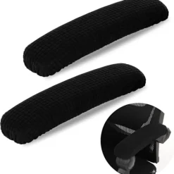 Stolar>1 Par Armstödsöverdrag för Kontorsstol/Kontorsstol Armstöd Överdrag Armbågskudde Gamingstol Armstöd Svart