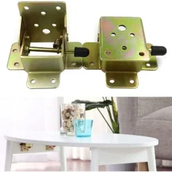 Soffbord>（1 par）90 graders självlåsande fällbart bordsben förlängning Folda