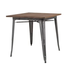 Tusent Matgrupper>499,155 Plåtbord galvaniserat + 2 plåtstolar vita