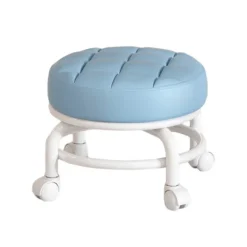 Pallar>360° Roterande Rullpall Hushållspall Flyttbar Pall Lågt Buller Remhjul Låg Pall Universella Svängbara Hjul För Kök Hem 30cmx28cmx6cm