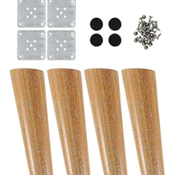 Soffbord>1 set av nordiska stil bordsben möbelben i massivt trä soffbordsskåpsben