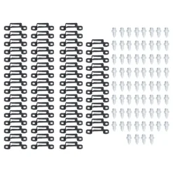 Skåp>60 Set 2-i-1 Möbel Dold Anslutning Glidspänne Fästelement för Skåp Garderob Kombinations Tillbehör Halv Pass