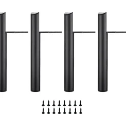 Småbord>4 st 20 cm möbelben, svart metall bordsben, DIY möbelben, med skruvar