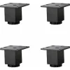 Småbord>4 st (5 cm/2 tum) Höjdjusterbara möbelben i aluminiumlegering, soffbordsben, ben för diskbänksskåp i badrum, 5-40 cm, mattsvart, med skruvar