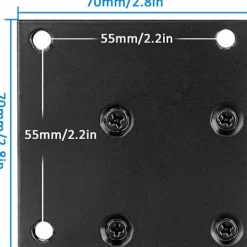 Småbord>4 st (5 cm/2 tum) Höjdjusterbara möbelben i aluminiumlegering, soffbordsben, ben för diskbänksskåp i badrum, 5-40 cm, mattsvart, med skruvar