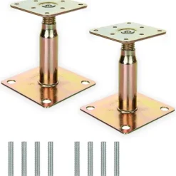 FJORD Balkongmöbler>2 st 100-150 mm Justerbara Höjda Stolpbassupphängningar, Tunga Takstöd för Byggnader