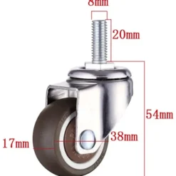 Stolar>4 st 38 mm svängbara hjul Gummi möbelhjul M8x20mm fo