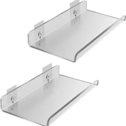 Hyllor>2 st Akryl Flytande Vägghyllor, Väggmonterad Displayhylla, Förvaringshylla