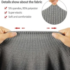 Stolar>2 st Armstödsskydd Spandex Stretch Tyg Vattentäta Armskydd Halkfria Möbelskydd Överdrag för Fåtöljer Soffor Vilstolar (Ljusgrå)