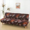 Soffor>1 st Brunt Lövmönster Stretch Sofföverdrag – Passform, Dammtätt, Lätt att Rengöra, Elastiskt Tyg, Retrodesign, Användning Året Runt för Fällbara Bäddsoffor | Fyndiq