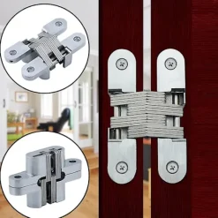 Skåp>3 st dolda korsformade osynliga gångjärn för trävaror möbler (43,7 mm)