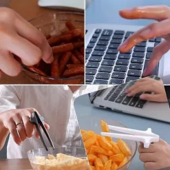 Matgrupper>4 st Fingerpinnar, Fingerpinnar i plast, Återanvändbara snackpinnar Pincettänger Matklämmor för spelare Hemmagadgets