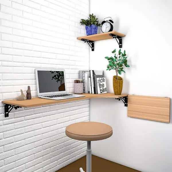 Hyllor>2 st Fällbara Hyllfästen 400mm Fällbart Fäste Vägghylla Tungt Fäste Svart Fällbart Konsolfäste för Bord Vägghylla 80KG