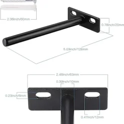 Hyllor>4 st Flytande Hyllfäste, Osynligt Metallhyllfäste, Kraftigt Dolt Hyllfäste, Osynligt Trähyllfäste 10mm