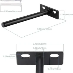 Hyllor>4 st Flytande Hyllfäste, Osynligt Metallhyllfäste, Kraftigt Dolda Hyllfäste, Osynligt Trähyllfäste 10mm