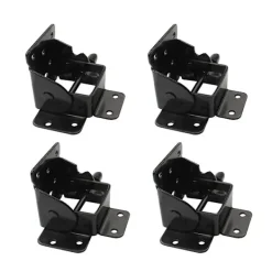 Småbord>4 st förpackning rätvinkligt stödram fällbart bord och stolsben fäste gångjärnsverktyg (hane, svart)