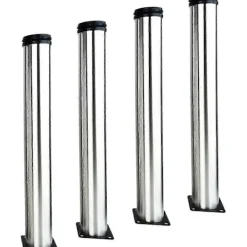 Matbord>4 st Höjd Möbelben Rostfritt Stål Köksfötter Runda Justerbara Skåpsben Bordsben Justerbar Höjd 150MM{KDO}