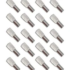 Hyllor>20 st Hyllbärare, Hyllstift Hyllstöd Nickelpläterade Metall Hyllfästen för Skåp Skrivbordstillbehör - 5mm*19mm