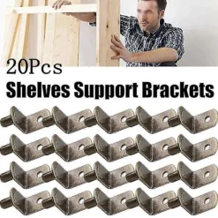 Hyllor>20 st Hyllfästen Stöd Dubbar Pinnar 6 mm L-formade Skåp Garderob Möbel Hylla Väggmonteringsfäste Hållare_Bra saker