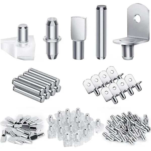 DAO Hyllor>120 st Hyllpinnar, 5 Stilar Hyllpinnar Hyllstöd, Skåp Hyllpinnar för Hyllor Bokhyllor