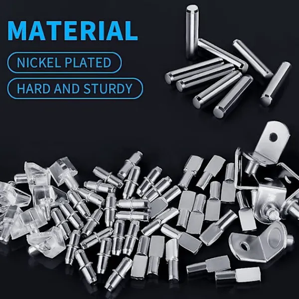 DAO Hyllor>120 st Hyllpinnar, 5 Stilar Hyllpinnar Hyllstöd, Skåp Hyllpinnar för Hyllor Bokhyllor