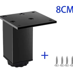 Stolar>4 st justerbara möbelben i aluminiumlegering, fyrkantiga rörersättningsben