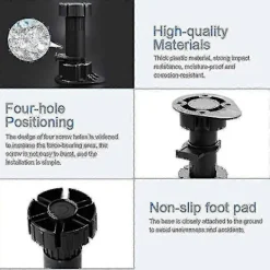 Skåp>20 st Justerbara möbelben Kompatibla med skåp med brädklämmor 40 mm höjd