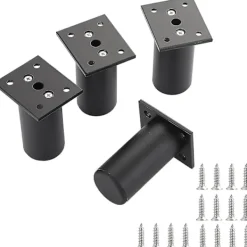 Sängar>4 st Justerbara Möbelben Sängben Höj Möbler Aluminiumlegering Ben För Sängbotten, Skåp, Bord (svart, Höjd 80mm)