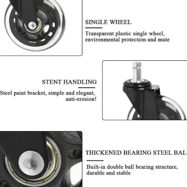 Kontorsmöbler>5 st kontorsstolshjul Diameter 75mm Universalhjul - XF17-