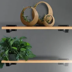 GIFT OF G Hyllor>2 st Kraftiga Flytande Hyllkonsoler, Svart (150mm)