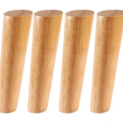 Skåp>4 st möbelben i trä, 20 cm massiva trämöbelben, snedställda trämöbelben för soffa, byrå och skåp i mitten av århundradet