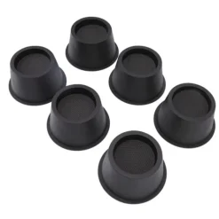 Sängar>6 st möbelhöjare runda plastmöbler lyfthöjare för sängbordssoffa svart 2,8 tum