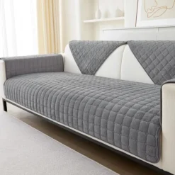 Soffor>1 st Mjukt Flanellsoffskydd Tvättbart - Nya Soffkuddskydd, Halkfritt Soffskydd 1 2 3 Sits Soffskydd (Grå, 70x180cm)