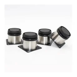 Soffbord>8 st. Rostfritt Stål Hårdvara Solida TV-Bordsben Hus Skåp Bordben Sängfot Runda Justerbara Möbler