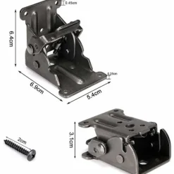 Balkongmöbler>2 st självlåsande gångjärn, fällbara stödbenbeslag, hörnförstärkning för fällbara ben fällbar arbetsbänk, med 20 st skruvar KLB